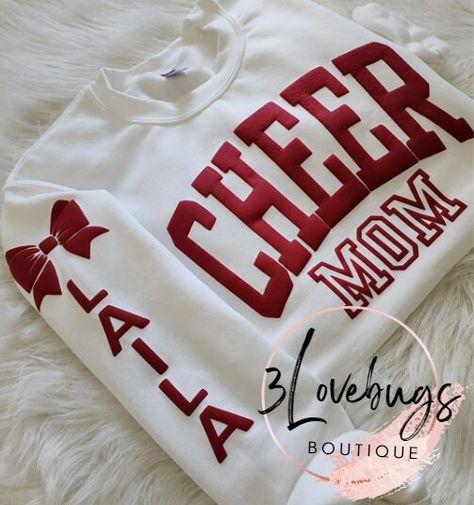 Cheer Team Shirts, Puff Vinyl, Cheer Team Gifts, Cheer Gear, Cheer Spirit, Cheerleading Shirts, Football Cheer, Cheer Mom Shirts, Team Sweatshirts