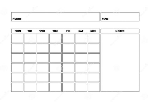 Blank Monthly Calendar Template, Undated Monthly Planner Stock Illustration - Illustration of empty, organize: 179369198 Planner Illustration, Blank Monthly Calendar Template, Blank Monthly Calendar, Undated Monthly Planner, Monthly Calendar Template, Planner Organiser, Digital Calendar, Calendar Template, Monthly Calendar