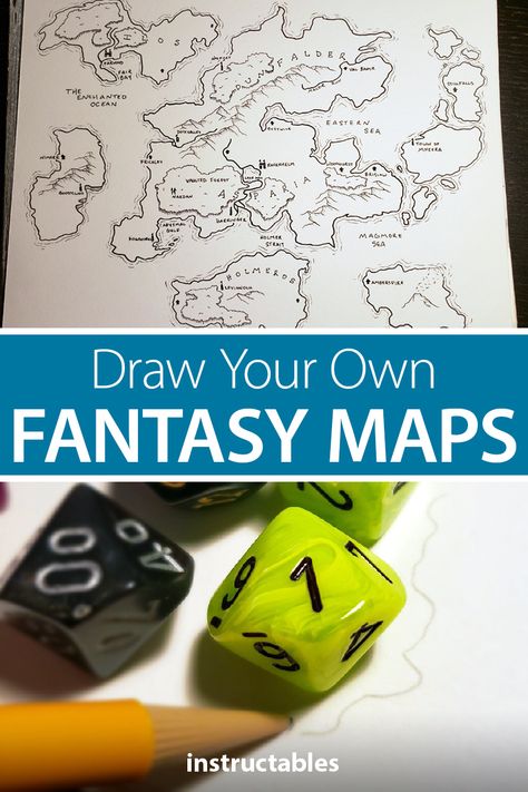 Map Art Projects, Diy Maps, Dungeons And Dragons Diy, Dungeons And Dragons Books, Game Drawing, Dnd Diy, Dnd Crafts, Fantasy Map Making, Make A Map