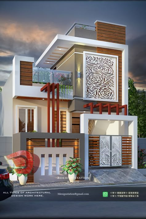 Front Design Of House Modern, 20x30 Front Elevation Design, Building Front Design Entrance, Front Kitchen Design, 2 Floor Building Design, 30 Ft Front Elevation, Floor Plans 1000 Sq Ft Home Design, Ground Floor Exterior Design, 2 Floor Elevation Design Modern Small House