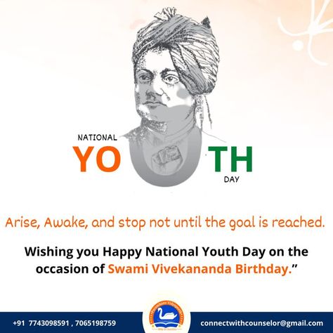 career counseling
swami vivekanand 
youth day Swami Vivekananda Birthday, National Youth Day, Youth Day, Swami Vivekananda, You Happy, Are You Happy, Memes, Birthday, Movie Posters