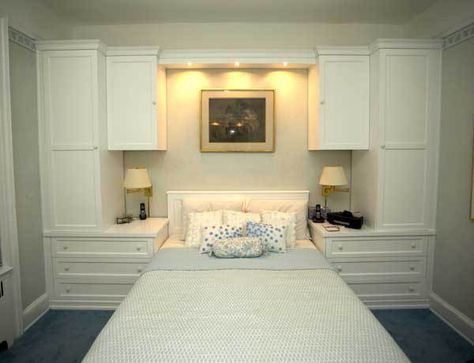 Gothic Cabinet Craft - CUSTOM - White Built-In Wall Unit With Bed, PLEASE CONTACT US FOR MORE INFORMATION ABOUT OUR CUSTOM WORK (http://www.gothiccabinetcraft.com/custom-white-built-in-wall-unit-with-bed/) Built In Wall Units, Bedroom Built Ins, Bedroom Wall Units, Bedroom Hacks, Smart Tiles, Bedroom Cabinets, Build A Closet, Bedroom Closet Design, Trendy Bedroom