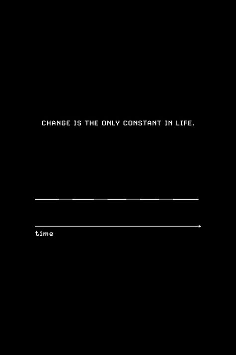 Change is the only constant in life. #minimalist #visual #design #creative #quotes #wisdom #deep #change #wallpaper #time #life Change Is The Only Constant Wallpaper, Wallpaper Time, Change Is The Only Constant, Change Wallpaper, Creative Quotes, Wealth Quotes, Quotes Wisdom, Backgrounds Phone, Time Life