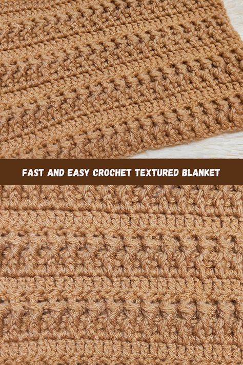 Raji's Craft Hobby: Fast and Easy Crochet Textured Blanket Pattern Crochet Textured Blanket, Chevron Crochet Blanket Pattern, Textured Blanket, Crochet Blanket Diy, Crochet Blanket Stitch Pattern, Crochet Blanket Chevron, Fast Crochet, Crocheted Blankets, Crochet Throw Pattern