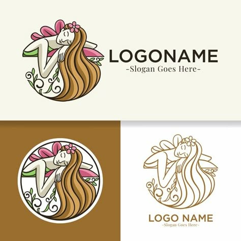 Plantilla de logotipo de mujer relajante... | Premium Vector #Freepik #vector #logo #plantilla #hoja #mujer Girl Logo Design, Relax Logo, Product Logo Design, Beauty Care Logo, Logo Design Women, Bakery Packaging Design, Bridal Logo, Massage Logo, Lady Logo