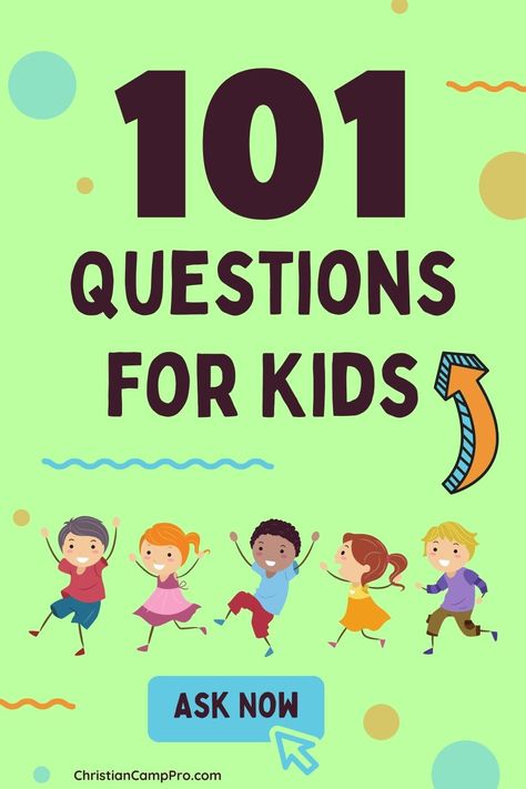 Wholesome Conversations, Icebreaker Questions, Kids Questions, Christian Camp, Conversation Questions, Questions For Kids, Activity Day Girls, Fun Kids Activities, Sunday School Kids