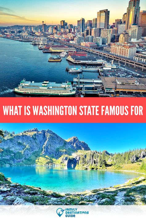 Wondering what is Washington State famous for? We’re FamilyDestinationsGuide, and we’re here to help. Read this now to discover Washington State's range of delights for every traveler, from its national parks and to its unique history. Discover what makes Washington State a top travel destination, and see for yourself why this state is acclaimed. #washingtonstate #washingtonstatetrip Places To Visit In Washington State, Washington State History, Evergreen State, Mount Rainier National Park, Family Destinations, Rainier National Park, Top Travel Destinations, Olympic National Park, Beautiful Park