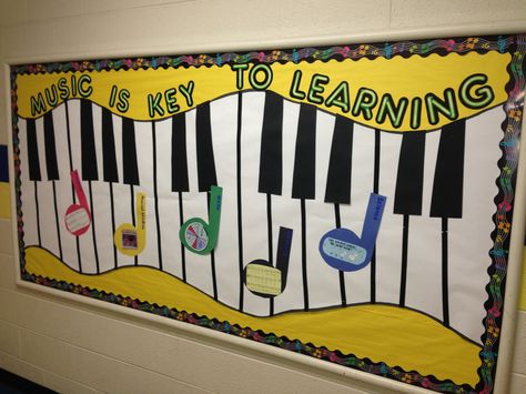 Music In Our Schools Month Music Bulletin Board Ideas, Music Room Bulletin Boards, Music Classroom Bulletin Boards, Music Display, Music Bulletin Board, Music Bulletin Boards, Class Bulletin Boards, Music Classroom Decor, Elementary Music Education