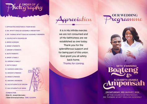 Wedding Trifold, Brochure Design Layouts, Graphic Design Flyer, Design Layouts, Naming Ceremony, Instagram Wedding, 2024 Wedding, August 1, Wedding Invitation Design