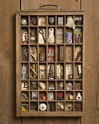 Mimis Things: Wonderful Printers Drawer Shadow Box Kunst, Letterpress Drawer, Printers Drawer, Printers Tray, Shadow Box Art, Tray Display, Altered Boxes, Assemblage Art, Shadow Boxes