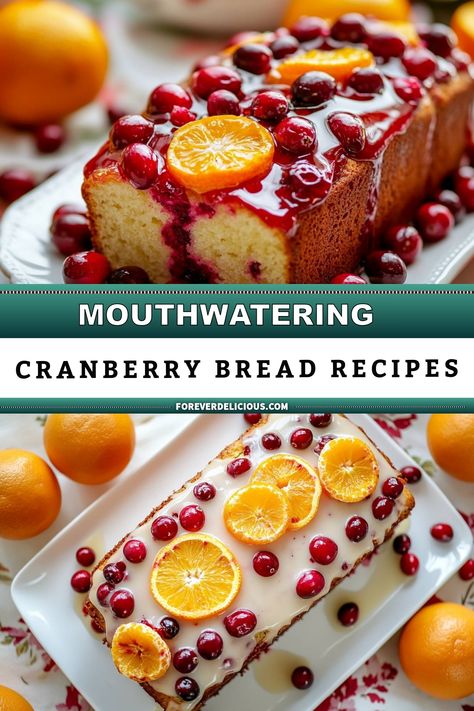 I just baked the most mouthwatering cranberry bread that’s perfect for the holidays! Bursting with juicy cranberries and topped with a sweet glaze and fresh oranges, this recipe is a showstopper. It’s incredibly moist and makes for a delightful addition to any festive table. Try it for your next gathering or simply to enjoy with your morning coffee! Baking With Fresh Cranberries, Cranberry Bread Recipes Easy, Fresh Cranberries Recipes, Fresh Cranberry Recipes, Cranberry Bread Recipes, Cranberry Orange Bread, Sweet Glaze, Cranberry Bread, Frozen Cranberries