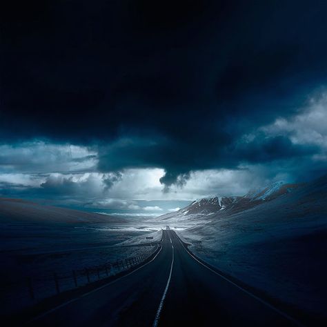 iceland10 Andy Lee, Iceland Landscape, Infrared Photography, Beautiful Roads, In The Middle Of Nowhere, Dark Clouds, Jack Kerouac, Middle Of Nowhere, Dark Sky