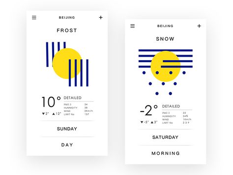 7 EXAMPLES OF PLAYFUL WEATHER APP UIS  Looking for some inspiration to bring the weather to life? We’re making it rain. Weather App, Mobile App Design Inspiration, Ios Design, App Design Inspiration, App Interface, Web Graphic Design, Ui Design Inspiration, App Ui Design, Ui Inspiration