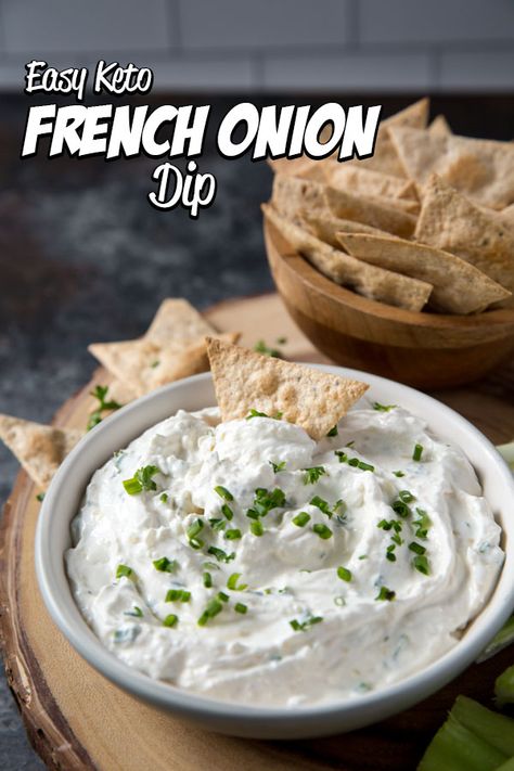 Easy French Onion Dip - KetoConnect Green Onion Dip, Low Carb Tortilla Chips, Low Carb Low Fat Recipes, French Onion Dip, Low Carb Muffins, Boiled Egg Diet Plan, Low Carb Low Sugar, Onion Dip, Low Carb Tortillas