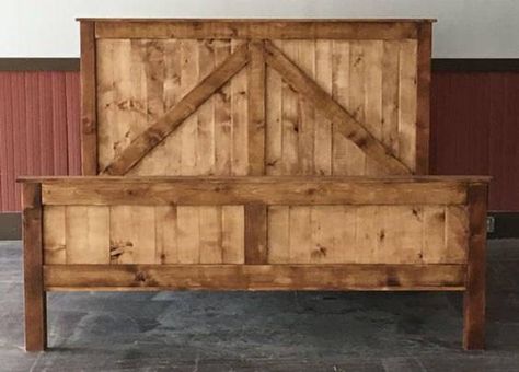 Farmhouse Bed Frames, Rustic Farmhouse Bed, Bedroom Rustic Farmhouse, Farmhouse Bed Frame, Rustic Italian Home, Bed Frame Ideas, Bed Idea, Farmhouse Bed, Head Boards