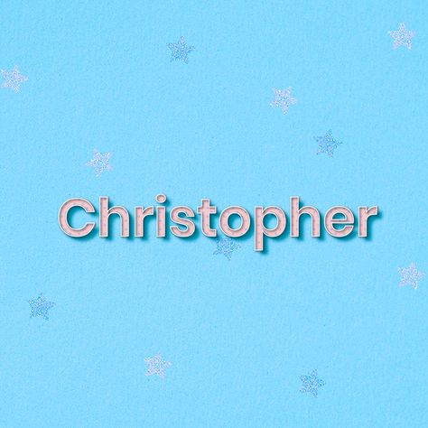 Christopher male name typography text | free image by rawpixel.com / Wit Chris Name, Name Typography, Star Background, Blue Boy, Download Free Images, Blue Glitter, Free Image, Free Images, Polka Dots