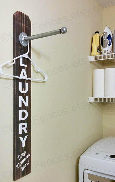 Wood Clothing Rack, Pipe Clothes Rack, Laundy Room, Galvanized Decor, Room Storage Diy, Laundry Rack, Laundry Room Renovation, Decor Ikea, Laundry Room Remodel