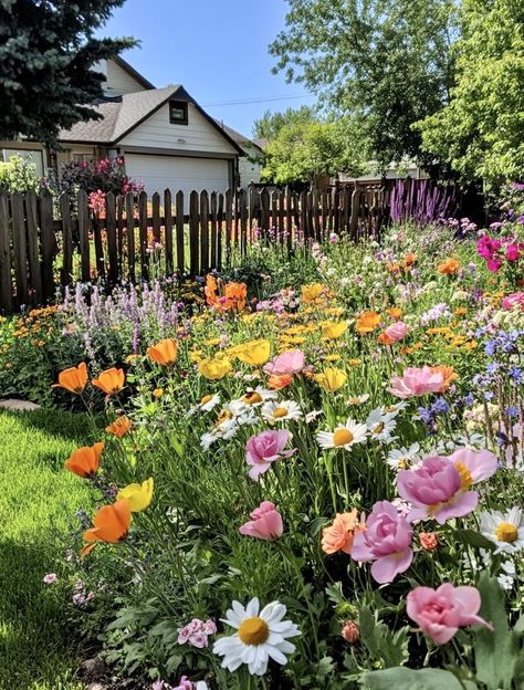 Garden Bed Aesthetic, Small Garden Flowers, Backyard Flower Garden, Future Farms, Cottage Aesthetic, Aesthetic Garden, Barbie Dream House, Farm Gardens, Flower Farm