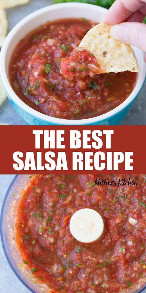 Best Homemade Salsa, Best Salsa Recipe, Best Salsa, Fresh Salsa Recipe, Easy Salsa Recipe, Restaurant Style Salsa, Homemade Salsa Recipe, Easy Salsa, Diner Recept