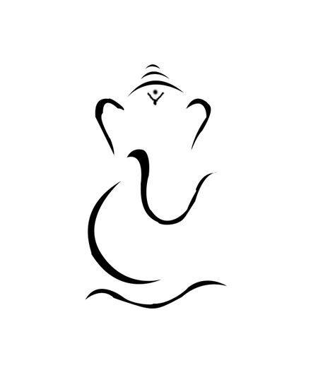 Ganesh Minimalist Tattoo, Simple Ganesha Tattoo, Ganesha Minimalist, Ganesh Line Art, Ganesha Line Art, Arte Ganesha, Hindu Tattoos, Ganesh Tattoo, Ganesha Drawing