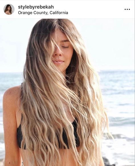 BEACHY HAIR INSPO / Beachy Blonde, Surf Hair, Frosted Tips, Hair Colour For Green Eyes, Summer Blonde Hair, Blonde Tips, Summer Blonde, Beachy Hair, Hair Reference