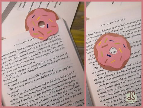 Triangle Bookmark, Shaped Bookmarks, Diy Donut, Bookmark Diy, Diy Donuts, Origami Bookmark, Corner Bookmark, Corner Bookmarks, Book Marks