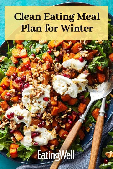 Weekly Meal Ideas Menu Planning, New Years Healthy Eating Plan, Winter Diet Plan, 30 Day Clean Eating Meal Plan, January Meals Clean Eating, January Healthy Meal Plan, Nutrient Dense Meal Plan, Nordic Diet Meal Plan, No Processed Food Diet Meal Planning