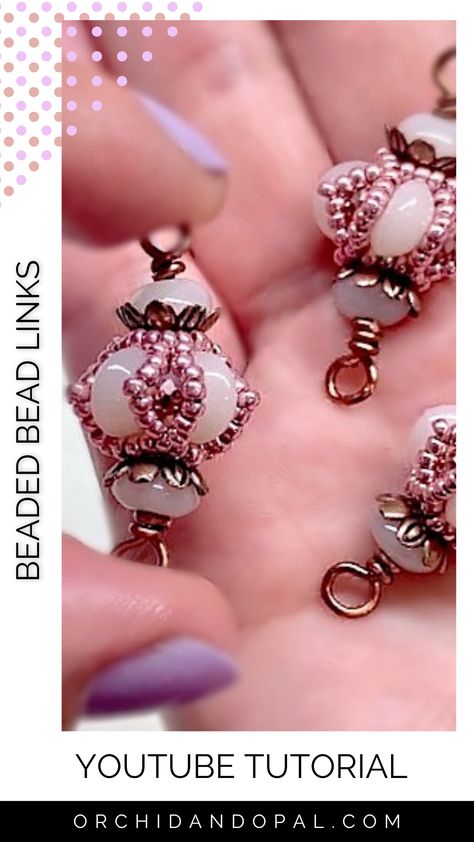 Bead Cap Earrings, Beaded Beads Tutorial Free, Christmas Seed Bead Patterns, Jewelry Wire Wrapping Diy, Wire Wrapped Earrings Tutorial, Beadwork Patterns Free Seed Bead Tutorials, Beaded Earrings Patterns Tutorial, Beebeecraft Tutorials, Easy Beading Tutorials