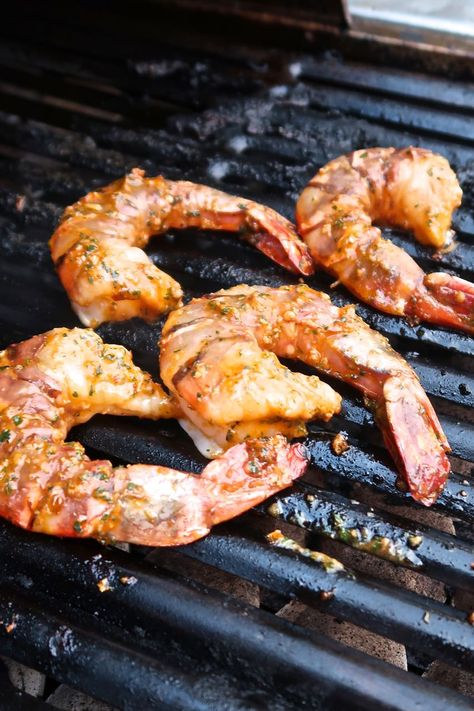 More like small lobster tails, these sweet succulent 'super colossal' black tiger prawns are so large they're sold 4-6 to the pound, a... Colossal Shrimp Recipes, Tiger Prawn Recipe, Bbq Prawns, Fish Casserole, Wooden Skillet, Tiger Prawns, Shrimp Marinade, Tiger Shrimp, Cilantro Lime Shrimp