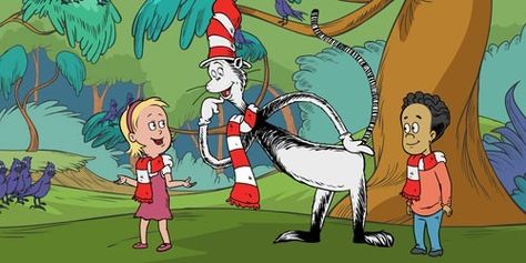 The Cat In The Hat Knows Alot About That, Hat Cartoon, Big Blue House, The Cat In The Hat, Kids Science, Kids Tv Shows, Pbs Kids, Cat In The Hat, Kids Tv