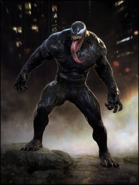 Venom Part 2 by David MassonHad the amazing opportunity to work on the movie Venom!! I did some designs for Venom early on. Venom Character, Venom Figure, Venom 2, Marvel Room, Venom Spiderman, Venom Movie, Symbiotes Marvel, Venom Art, Venom Comics