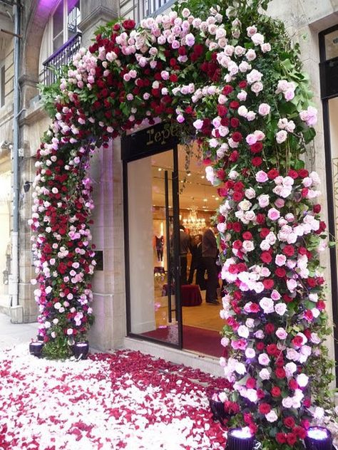 Repetto(Paris) is such a legend of their outstanding window displays – I’d defy anyone to be able to walk past and not notice or want to go inside. Shop Opening, Paris Shopping, I Love Paris, Window Displays, Arte Floral, Window Display, Walkway, Store Fronts, Flower Shop