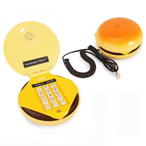 Burger Phone, Retro Phones, Corded Telephone, Mini Home, Rotary Phone, Retro Phone, Vintage Phones, Telephones, Mini House