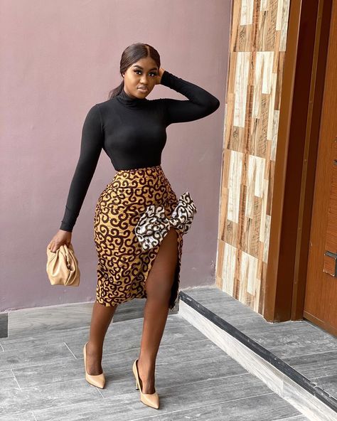 10 Ghanaian Fashion & Beauty Influencers To Inspire Your Style Upgrade | BN Style African Skirt Outfit, Ankara Skirt Styles, Kimono Styles, Ankara Skirts, Ankara Skirt And Blouse, African Outfits, African Print Skirt, African Skirts, Short African Dresses