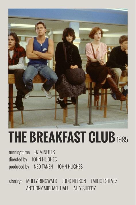 Breakfast Club Movie, Indie Movie Posters, Movies To Watch Teenagers, Most Paused Movie Scenes, Iconic Movie Posters, Movie Card, The Pause, Girly Movies, Film Posters Minimalist