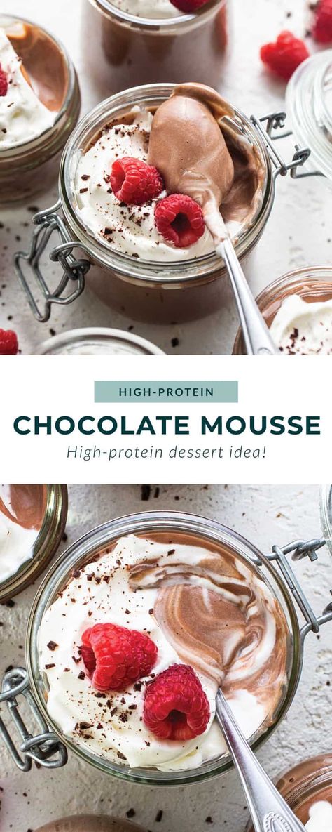 Cottage Cheese Chocolate, Blended Cottage Cheese, Protein Mousse, Cottage Cheese Desserts, Healthy High Protein Snacks, High Protein Desserts, Protein Treats, Cottage Cheese Recipes, Protein Desserts