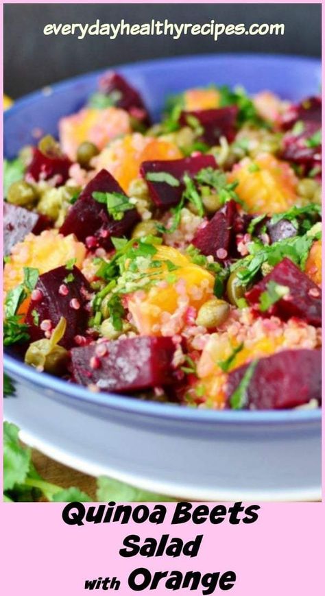 Quinoa Beets Salad with Orange This vibrant, zesty Quinoa Beets Salad with Orange is a healthy and delicious light meal idea that's suitable for gluten free and vegan diets.#quinoarecipes #quinoasalad #beetroot #dairyfreerecipes #glutenfreerecipes #everydayhealthyrecipes Orange Quinoa Salad, Beets Salad, Liver Diet Recipes, Cook Quinoa, Beet Salad Recipes, Beetroot Salad, Beet Recipes, Vegetarian Salads, Quinoa Salad Recipes