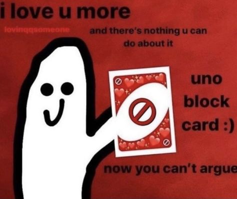 Uno Block Card, Uno Cards, I Miss You More, Reaction Pics, Love Memes, New Sticker, Friends Funny, Love You More, Loving U