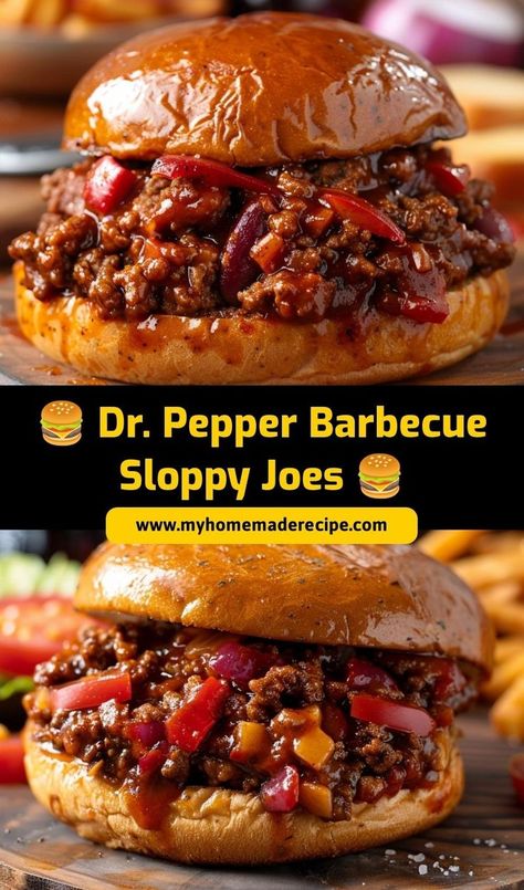 🍔🔥 Most delicious dinner ever! These Dr. Pepper Barbecue Sloppy Joes are sweet, tangy, and full of flavor. My family devoured them, and they’re perfect for a quick and easy weeknight meal! Dr Pepper Barbecue Sloppy Joes, Dr Pepper Bbq Sloppy Joes, Barbecue Sloppy Joes, Dr Pepper Sloppy Joes, Bbq Sloppy Joes, Bbq Hamburgers, Burgers Recipes, Sandwich Wraps Recipes, Bbq Sandwich