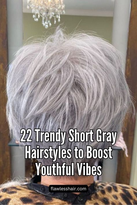 Short Gray Hair With Stacked Layers Short Gray Hair Styles, Gray Hair Ideas, Short Gray Hairstyles, Short Gray Hair, Gray Hair Styles, Gray Hairstyles, Gray Hair, Hair, Grey Hair