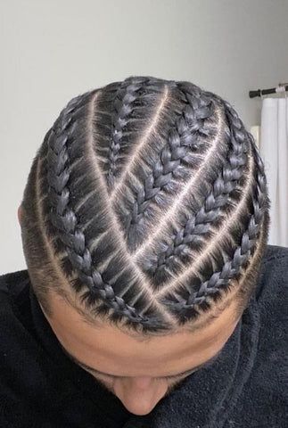 Stitch Braids Male, Easy Braids For Men, Black Hairstyles Locs, Men’s Simple Braids Hairstyles, High Top Braids Men, Men At Weddings, Curly Vintage Hairstyles, Trending Braids Hairstyles, Braid For Big Forehead