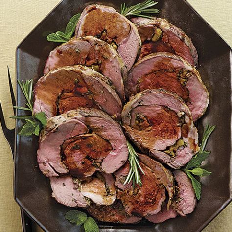 Roasted Recipes, Meat Platters, Cooking Lamb, Stuffed Lamb, Meaty Meals, Roast Leg Of Lamb, Boneless Leg Of Lamb, Lamb Leg Recipes, Roasted Lamb