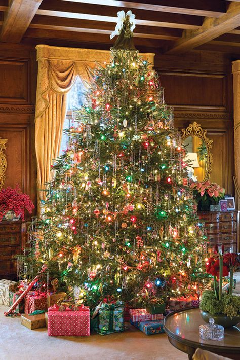 In honor of Victoria’s tenth anniversary, we present ten of our favorite Christmas trees gleaned from the magazine’s pages over the past decade. Prepare to be enchanted by a splendorous array—tabletop and traditional, glittering and simply charming—all sure to inspire a season of Yuletide decorating. Pictured: Hills & Dales Estate. My Love Photo, Retro Christmas Decorations, Tinsel Christmas Tree, Victoria Magazine, Classic Christmas Tree, Traditional Christmas Tree, Beautiful Christmas Trees, Old Fashioned Christmas, Christmas Scenes