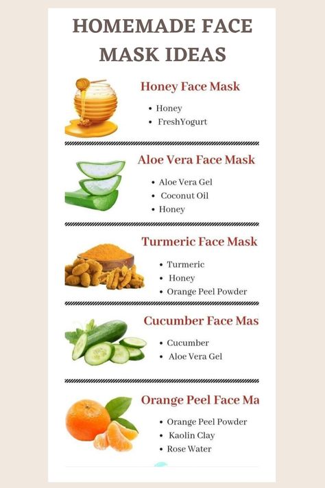 Homemade face mask are effective treatments because the ingredients are able to sit on your skin for about 10 to 30 minutes. The nutrients and vitamins penetrate your skin, deep cleaning your pores and removing the outermost layer of dead skin. Facial masks can cleanse, tighten, exfoliate, soften, and brighten the skin. #Skinecare #Homeremedies #Facemask #Health Face Mask For Glass Skin, Honey And Turmeric, Turmeric Face Pack, Turmeric Skin Care, Greek Yogurt Honey, Vitamin C Face Mask, Face Mask Ingredients, Diy Turmeric Face Mask, Cucumber For Face