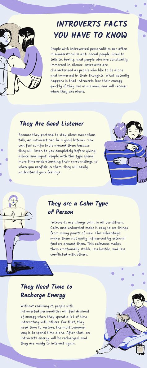 Three Introverts Facts You Have to Know Infographic Calm Mindset, Be A Good Listener, Introvert Love, Being An Introvert, A Good Listener, The Quiet Ones, Happy Mood, Infographic Template, Learning To Say No