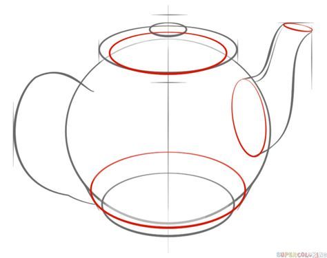 How to draw a teapot step by step. Drawing tutorials for kids and beginners. Drawing Tutorials For Kids, Object Drawing, Step Drawing, Drawing Lessons, Drawing Tutorials, Step By Step Drawing, Art Drawings Simple, Ghost Chair, Tea Pot