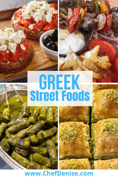 Greek street foods Greek Food Truck, Beautiful Cookbooks, Food In Greece, Malta Vacation, Recipes For Turkey, Greece Travel Tips, Recipes Greek, Greece Food, Greece Itinerary