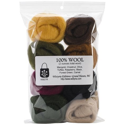 Amazon.com: Wistyria Editions WR-907R Wool Roving, Falling Leaves, 8-Pack: Arts, Crafts & Sewing Locker Hooking, Needle Felting Supplies, Roving Yarn, Roving Wool, Chocolate Toffee, Wool Roving, Pumpkin Lights, Leaf Coloring, Pumpkin Chocolate