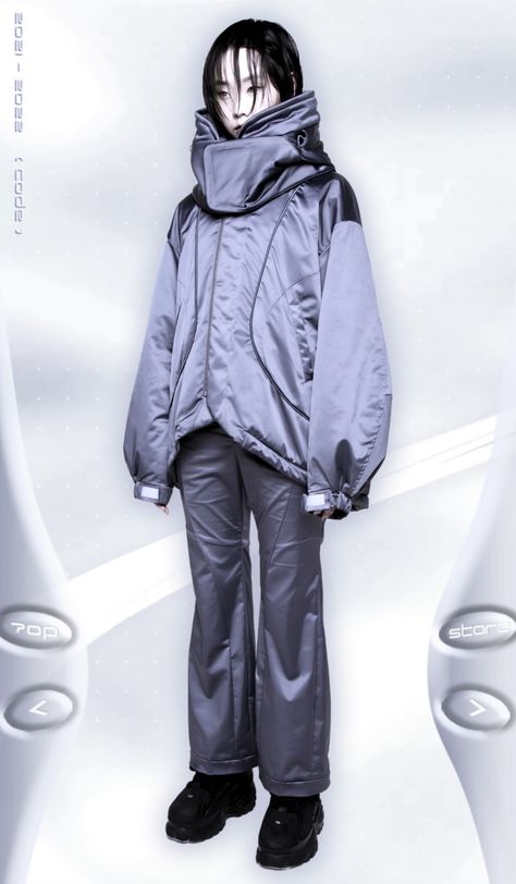 Futuristic Men Outfit, Cybercore Men, Cybercore Jacket, Cybercore Outfits Men, Y2k Cybercore Outfits, Cybercore Fashion, Futuristic Y2k, Futurism Fashion, Punk Street Style