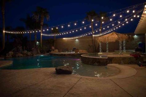 Bistro Lights Patio, Bistro Lights Backyard, Backyard String Lights, Gazebo Lighting, Outdoor String Lights Patio, Diy String Lights, Outdoor String Lights, Patio String Lights, Bistro Lights